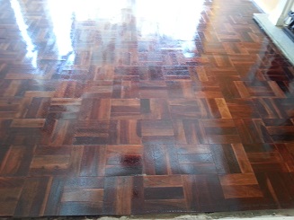 Parquet wood floor sanding