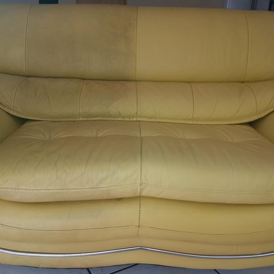 Leather chair cleaning