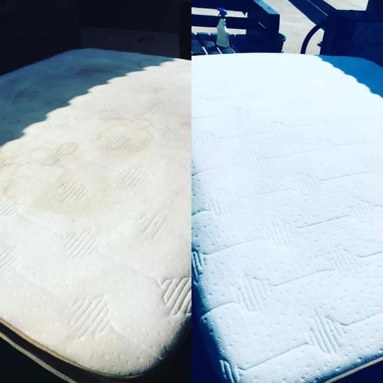 Mattress cleaning before and after